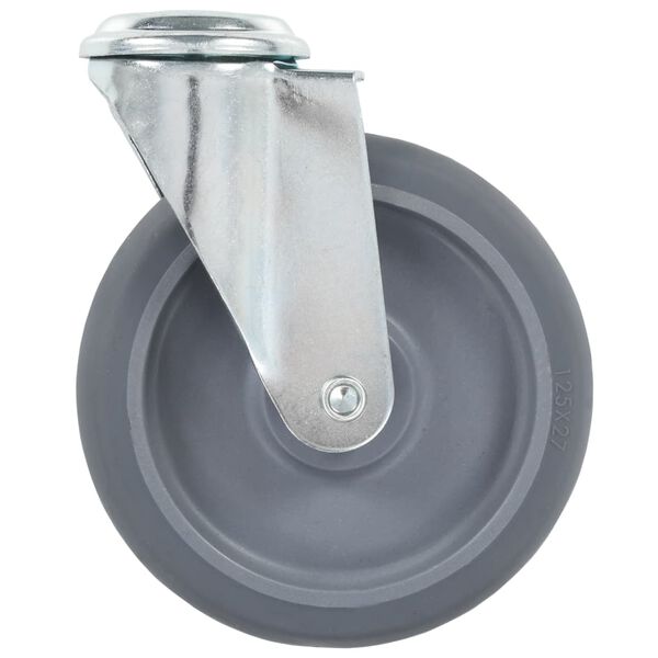 vidaXL 8 pcs Bolt Hole Swivel Casters 125 mm
