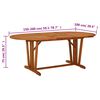 vidaXL Garden Table 200x100x75 cm Solid Wood Eucalyptus