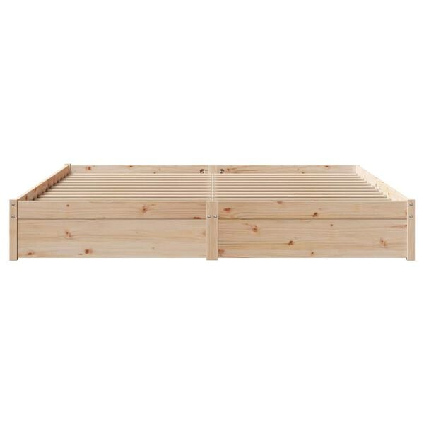 vidaXL Bed Frame without Mattress 200x200 cm Solid Wood Pine