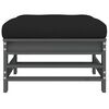 vidaXL Garden Footstools with Cushions 2pcs Grey Solid Wood Pine