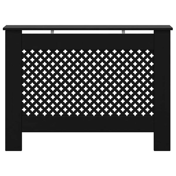 vidaXL Radiator Cover Black 112x19x81.5 cm MDF