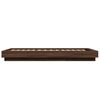 vidaXL Bed Frame with LED Lights without Mattress Brown Oak 75x190cm