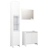 vidaXL 3 Piece Bathroom Furniture Set White Engineered Wood