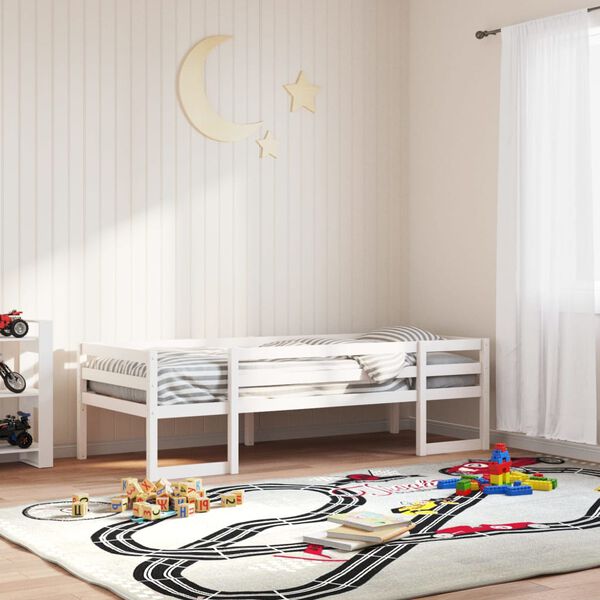 vidaXL Kids' Bed Frame without Mattress White 90x200 cm Solid Wood Pine