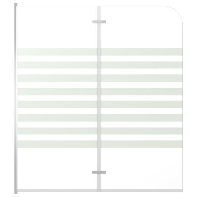 vidaXL Bath Enclosure 120x140 cm Tempered Glass Stripe