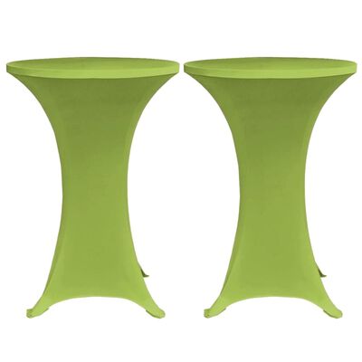 vidaXL Stretch Table Cover 2 pcs 70 cm Green
