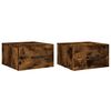 vidaXL Wall-mounted Bedside Cabinets 2 pcs Smoked Oak 35x35x20 cm