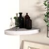 vidaXL Wall Corner Shelf Concrete Grey 25x25x3.8 cm MDF
