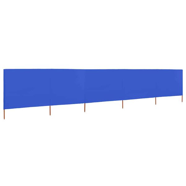 vidaXL 5-panel Wind Screen Fabric 600x120 cm Azure Blue