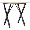 vidaXL Dining Table X-Frame 70x70x75 cm Solid Wood Pine and Steel