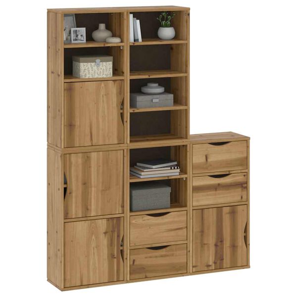 vidaXL Side Cabinets 5 pcs "ODDA" 40x24x79 cm Solid Wood Pine