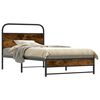 vidaXL Bed Frame Without Mattress 107x203 cm Smoked Oak Engineered Wood