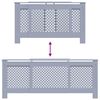 vidaXL MDF Radiator Cover Grey 205 cm