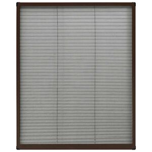 vidaXL Plisse Insect Screen for Windows Aluminium Brown 60x80 cm