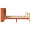 vidaXL Bookcase Bed without Mattress Wax Brown 200x200cm Solid Wood Pine