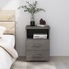vidaXL Bedside Cabinet HAMAR Light Grey 40x35x62 cm Solid Wood Pine