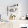 vidaXL Wall Shelves 2 pcs 75x40 cm Silver Stainless Steel