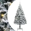 vidaXL Artificial Christmas Tree with 300 LEDs with Stand White 240 cm
