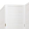 vidaXL Room Divider 6 Panels White Solid Wood Paulownia