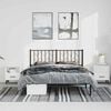 vidaXL Metal Bed Frame without Mattress with Headboard Black 193x203cm