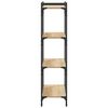 vidaXL Bookcase 4-Tier Sonoma Oak 80x30x120 cm Engineered Wood