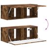 vidaXL TV Cabinet Set Wall-mounted 4 pcs Smoked Oak Engineered Wood