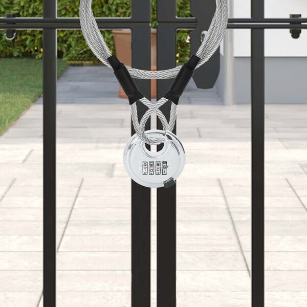 vidaXL Discus Locks with Keys 12 pcs Silver 7 x 2.3 x 7 cm