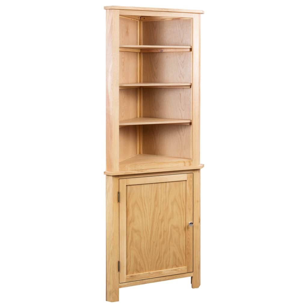 vidaXL Corner Cabinet 59x36x180 cm Solid Oak Wood vidaXL