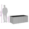 vidaXL Garden Storage Box Poly Rattan 180x90x70 cm Grey