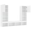 vidaXL 5 Piece TV Wall Units with LED White Engineered Wood