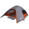 vidaXL Camping Tent Dome 4-Person Grey Waterproof
