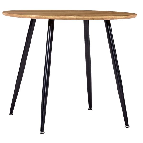 vidaXL Dining Table Oak and Black 90x73.5 cm MDF