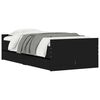 vidaXL Bed Frame with Drawers without Mattress Black 90x200 cm