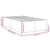 vidaXL Bed Frame without Mattress Dark Grey Double Fabric