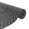 vidaXL Outdoor Rug Chevron ARAKIL Black and Grey 400 X 300 cm