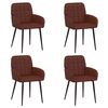 vidaXL Dining Chairs 4 pcs Faux Leather Shiny Brown 56.5 x 50 x 85 cm