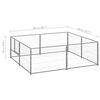 vidaXL Dog Kennel Silver 4 m&sup2; Steel