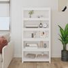 vidaXL Book Cabinet White 80x35x154 cm Solid Wood Pine