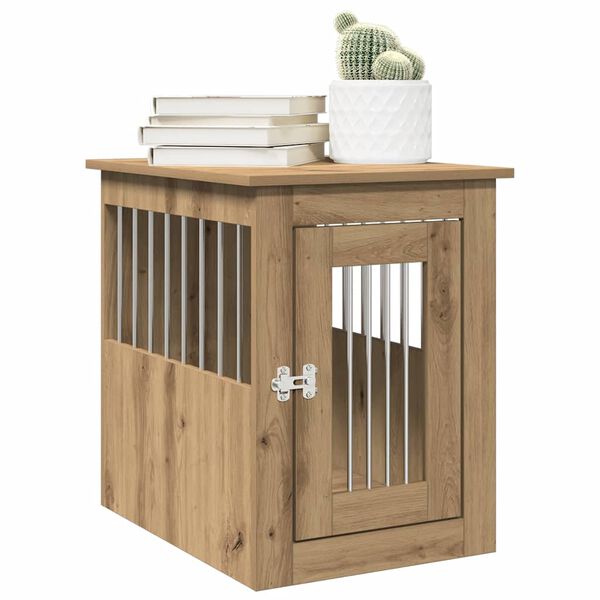 vidaXL Dog Crate Furniture Artisan Oak 45x62x59 cm Engineered Wood