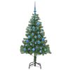 vidaXL Christmas Tree with 150 LEDs with Stand Green 150 cm PVC