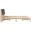 vidaXL Bed frame Brown and dark grey 140 x 200 cm Solid pine wood