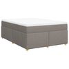 vidaXL Box Spring Bed with Mattress Taupe 140x200 cm Fabric