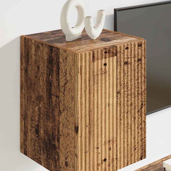 vidaXL TV Wall Cabinet Old Wood 30 x 31 x 40 cm Engineered Wood