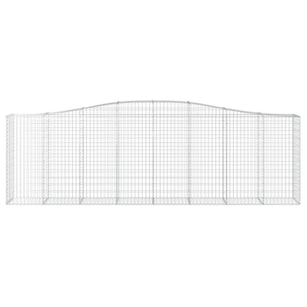 vidaXL Arched Gabion Baskets 20 pcs 400x50x120/140 cm Galvanised Iron