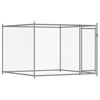 vidaXL Dog Cage with Door Grey 8x2x1.5 m Galvanised Steel