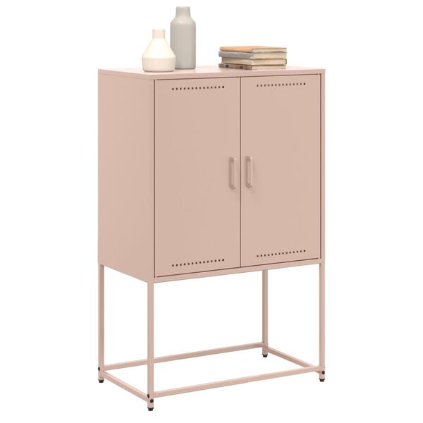 vidaXL Highboard Pink 68.5x38.5x107 cm Steel