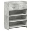 vidaXL Shoe Cabinet 73.5 x 36 x 92 cm Engineered Wood Concrete Grey