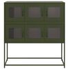 vidaXL Sideboard Olive Green 100.5x39x107 cm Cold-rolled Steel