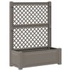 vidaXL Big Planter with Trellis Grey 99.5 x 43 x 133.5 cm PP