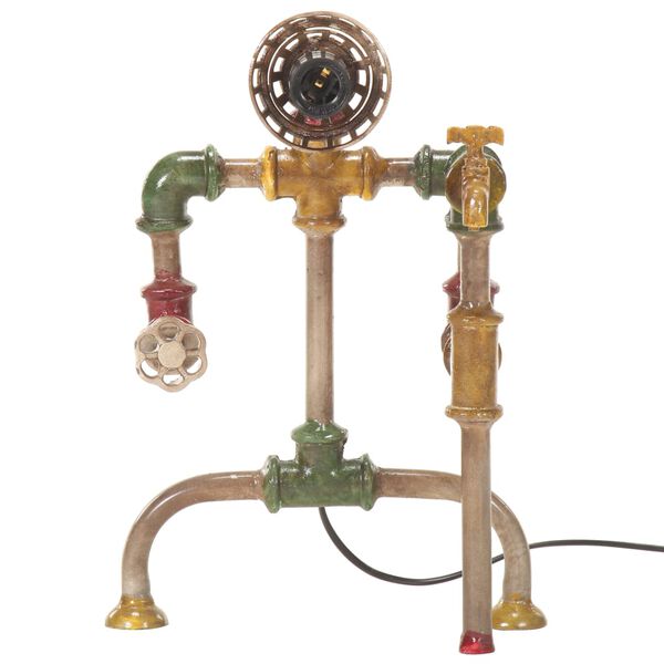 vidaXL Industrial Standing Lamp Water Pipe Design Iron